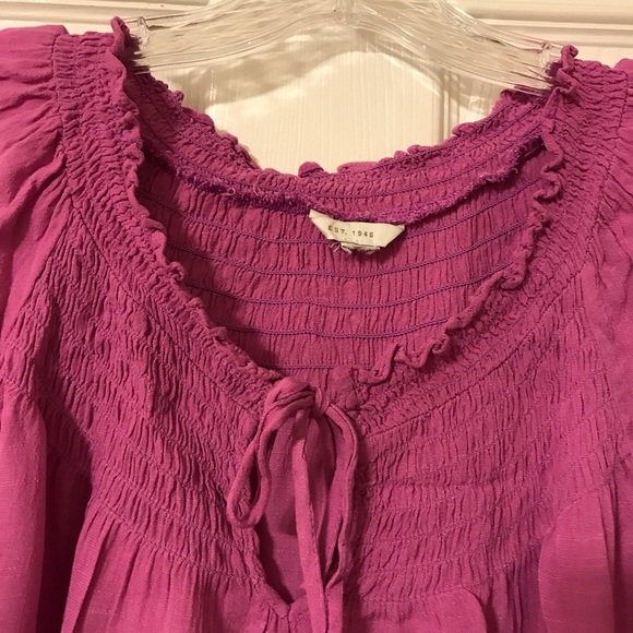 Fuchsia rayon tunic - Picture 2 of 6